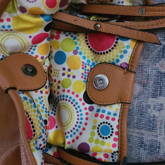 Tan-coloured Pepe Moll shoulde bag with handles and detachable shoulder strap - Picture 6 of 16